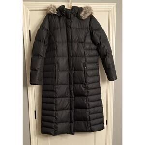 Eddie Bauer Women’s Sz XL Lodge Down Duffle Maxi Coat Black